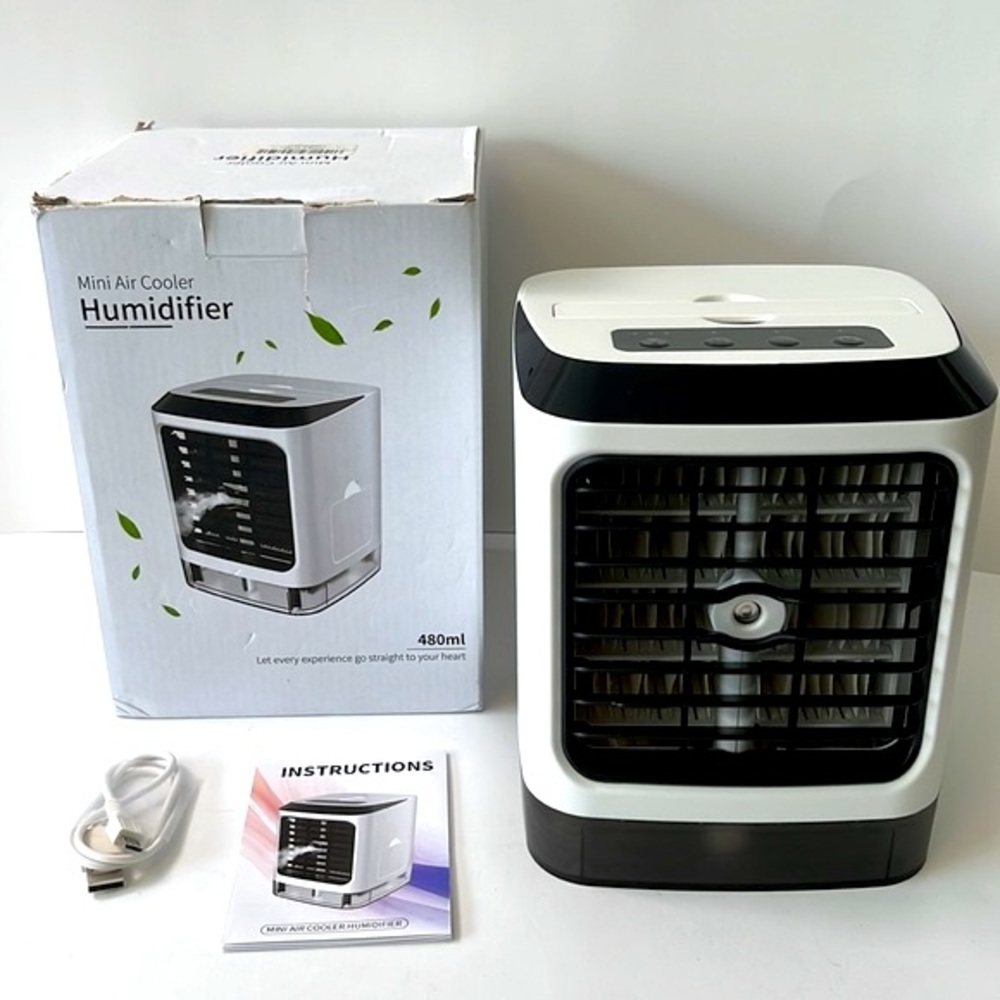 Mini Air Cooler Humidifier, 480ml